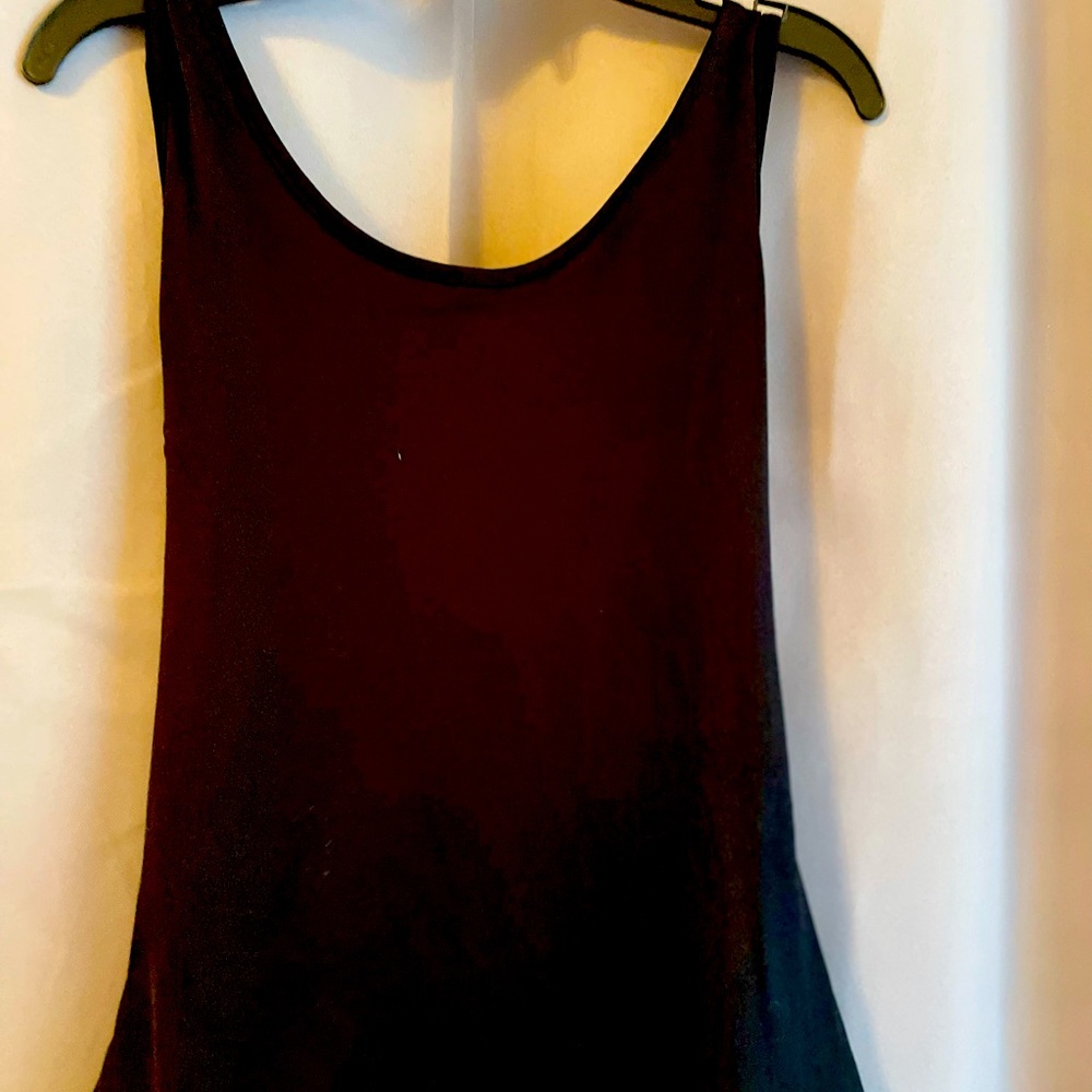 Small black Tank w V neck or rounded neck